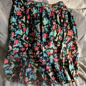 2/ $20 Tropical and bird print skirt